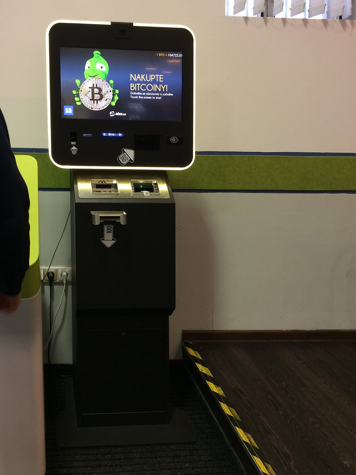 Bitcoin ATM touchscreen